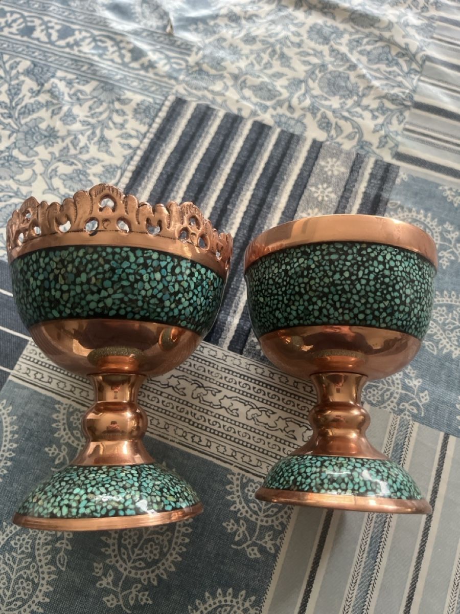 Tutte le decorazioni: 2 coupoles en turquoise – Nuovo (secondo la descrizione) da Noville venduto da Berlusconi55 1