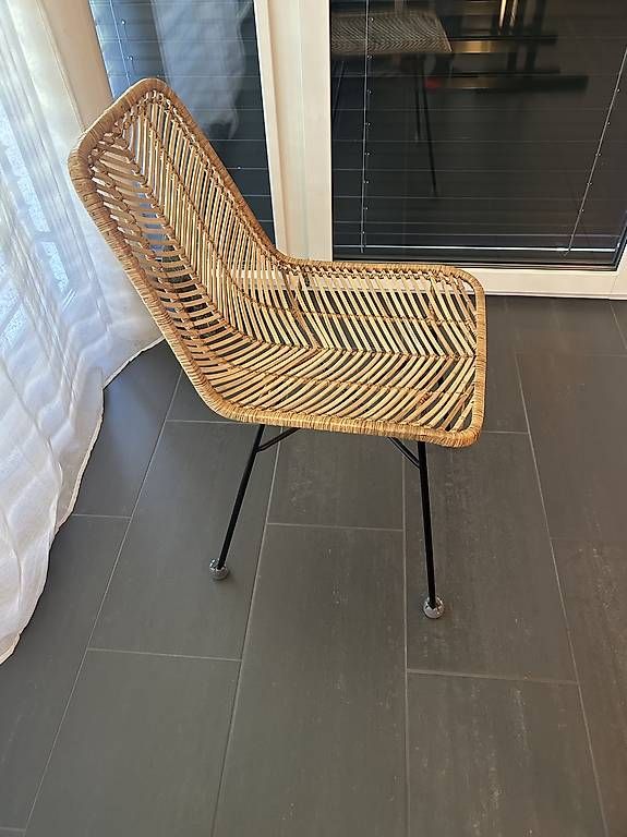 Sedie: 4 Stühle  Rattan / Korbgeflecht mit Metallgestell – Usato da Pfäffikon SZ venduto da andi_dru 3