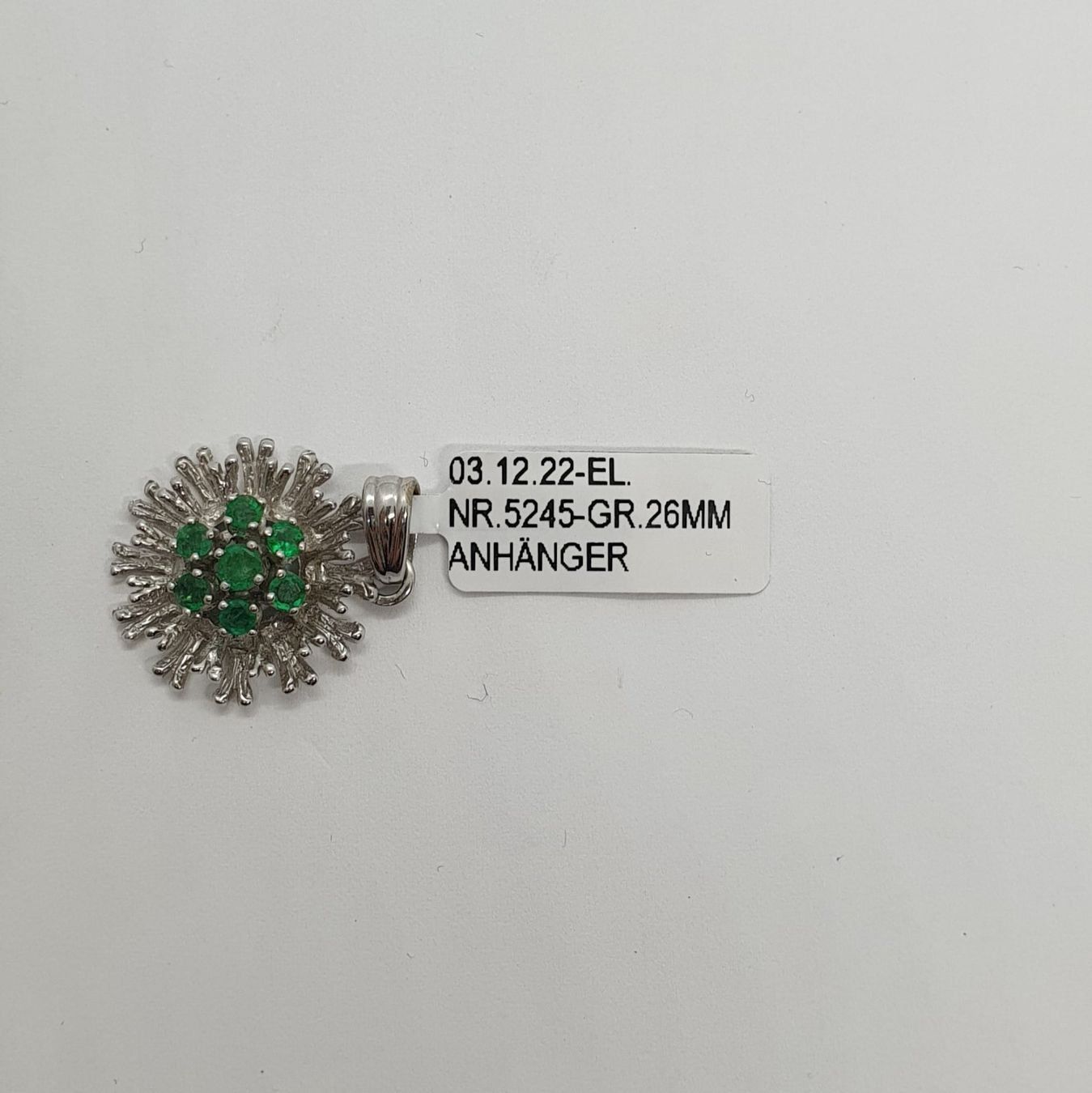 Ciondoli: Echt 18K Gold - Smaragd Anhänger – Usato da Luzern venduto da Goldhaus-Luzern 1
