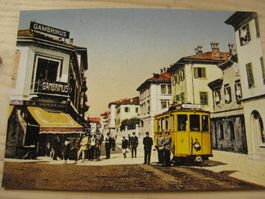 AK Chiasso Zoll mit Tram TEM