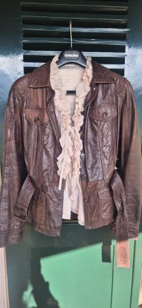 Lederjacke braun