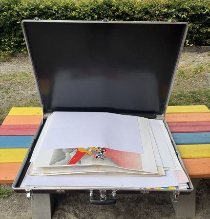 Mapen Koffer mit diverse Papieren 