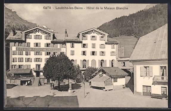 Cartoline postali: Loueche-les-Bains, Hotel de la Maison Bl – Usato da Berlin venduto da bartko-reher