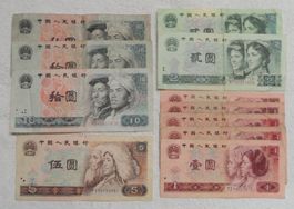 11 Banknoten aus China