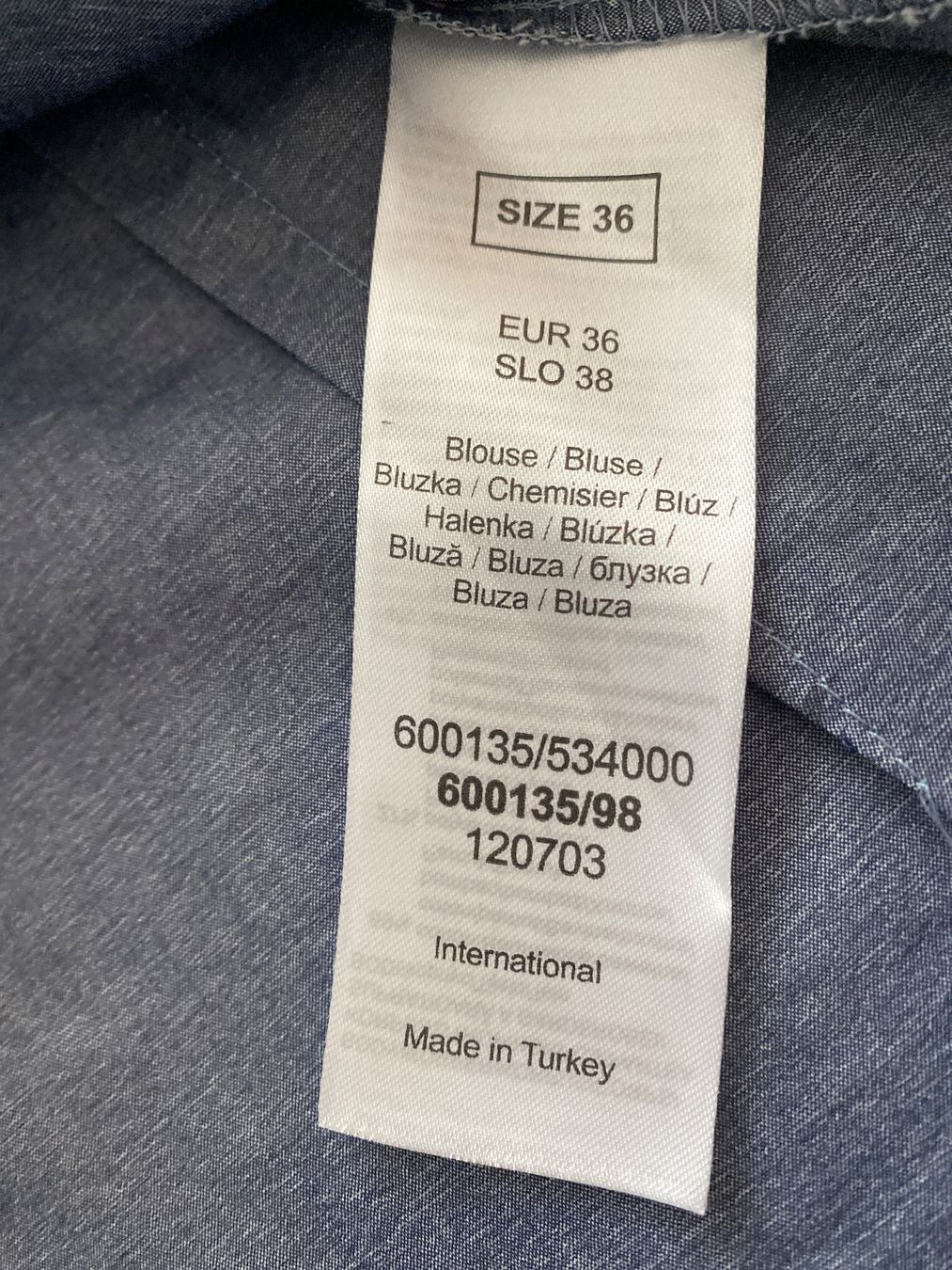Orsay Camicette: ORSAY HEMD/BLUSE Gr.36/S / tailliert / rauchblau meliert – Usato da Frauenfeld venduto da Boldi46 3