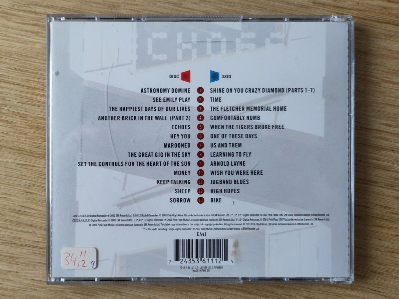 CD: Pink Floyd - Echoes (2 CDs) – Usato da Birmensdorf ZH venduto da crabalocker67 1