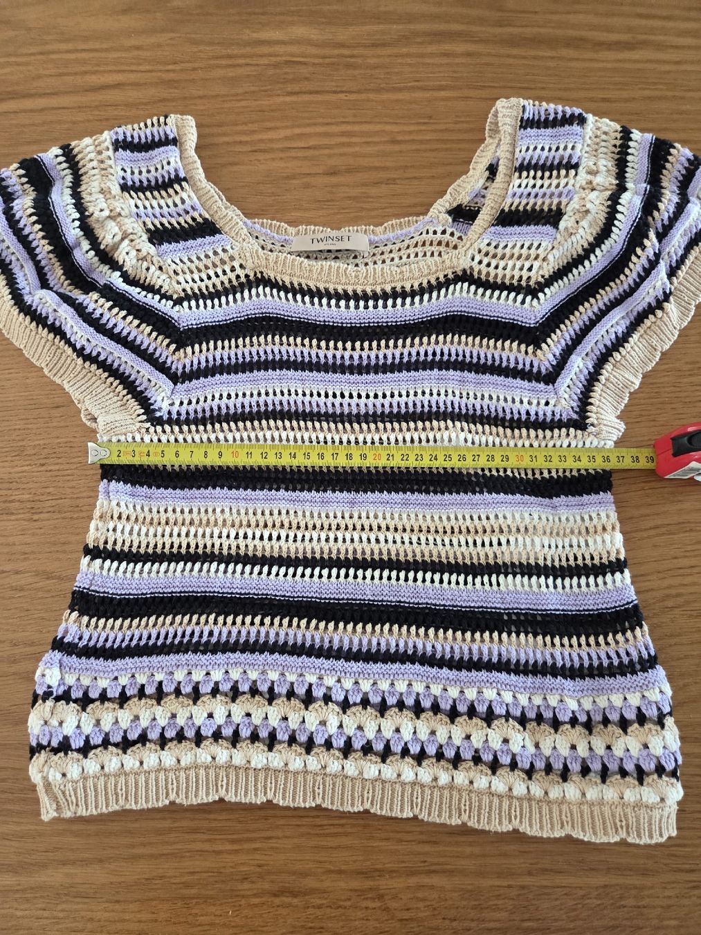 Twinset Pullover & Sweatshirts: Wunderschöner Strick-Pullover / Kurzarm-Top von TWINSET  – Neu (gemäss Beschreibung) aus Scherzingen von tan_l9n2 5