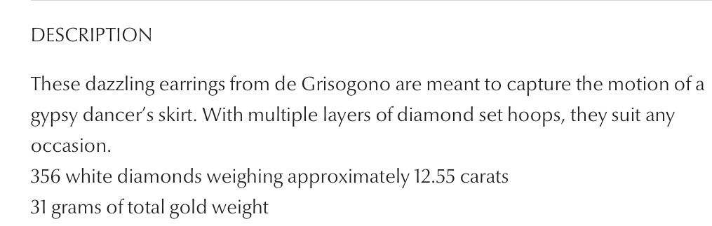 Orecchini pendenti & Orecchini a lobo: De Grisogono Earrings Gipsy neu – Nuovo e nell'imballaggio originale da St. Moritz venduto da Capricorn88 3