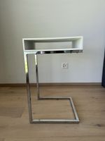 Nachtisch, weiss, Chromfüsse (2 Stück)