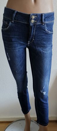 Dunkelblaue Jeans, Gr. 38, Cropped, Top Zustand für Frühling