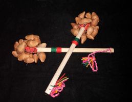 2 Samenkapsel Rassel Peru, Tobillera Nüsse, Inka Musik Neu!!