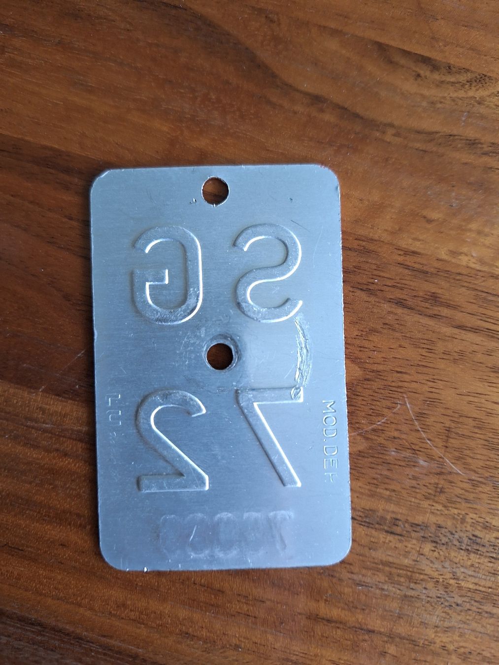 Insegne: Velonummer SG 72 – Usato da Goldach venduto da Pw1427 1