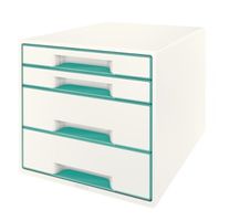 neue Leitz Schubladenbox Wow Cube 4, Ice Blue