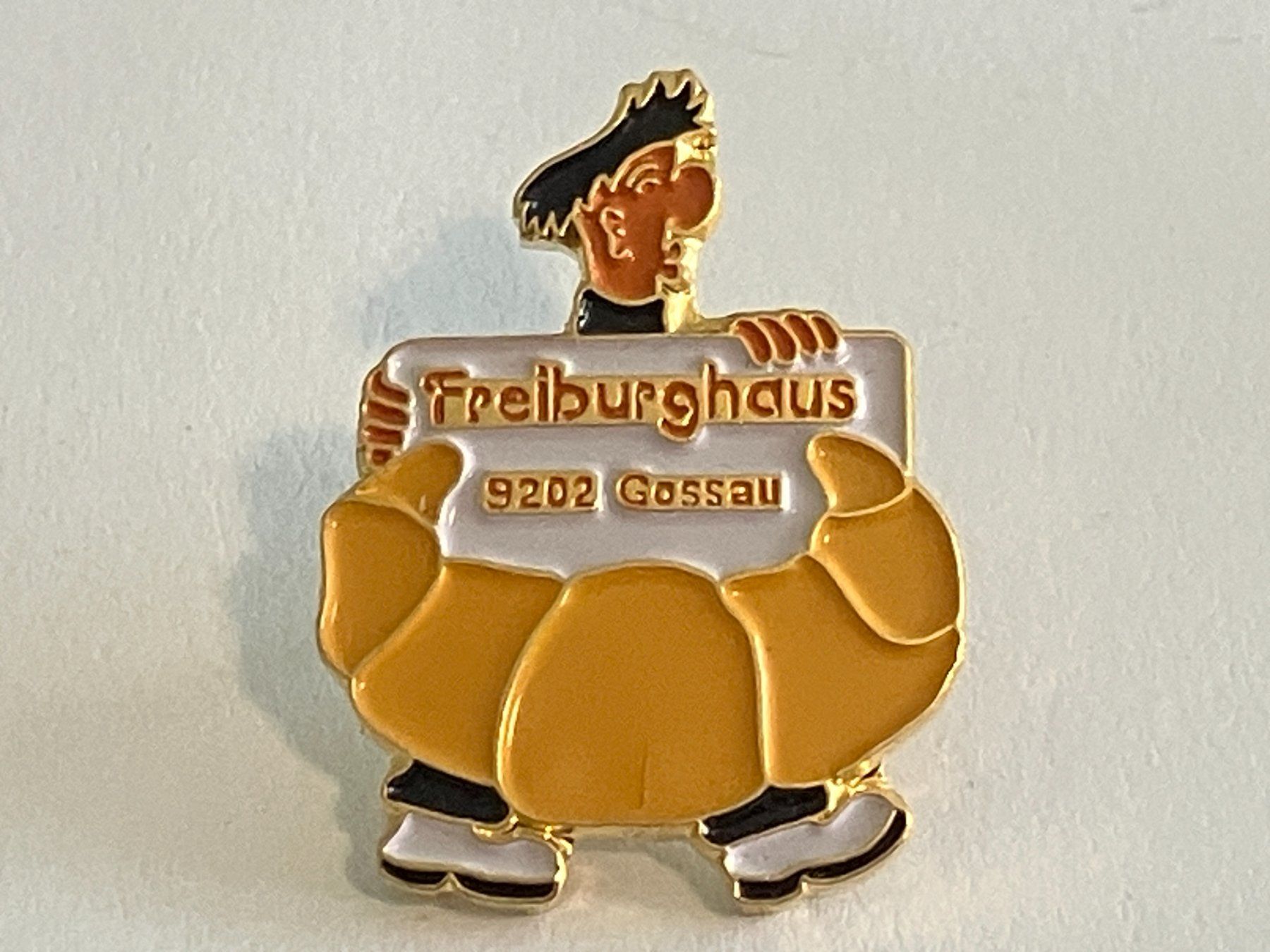 Plaketten & Abzeichen: 1 Pin Freiburghaus Gossau – Gebraucht aus Basel von djwwpp