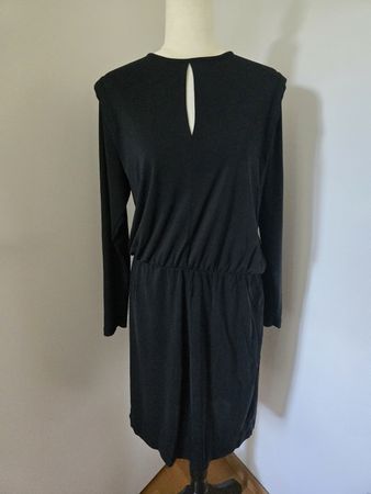 Filippa K Crepe Blouse Dress Gr. M – Schwarz Midikleid 