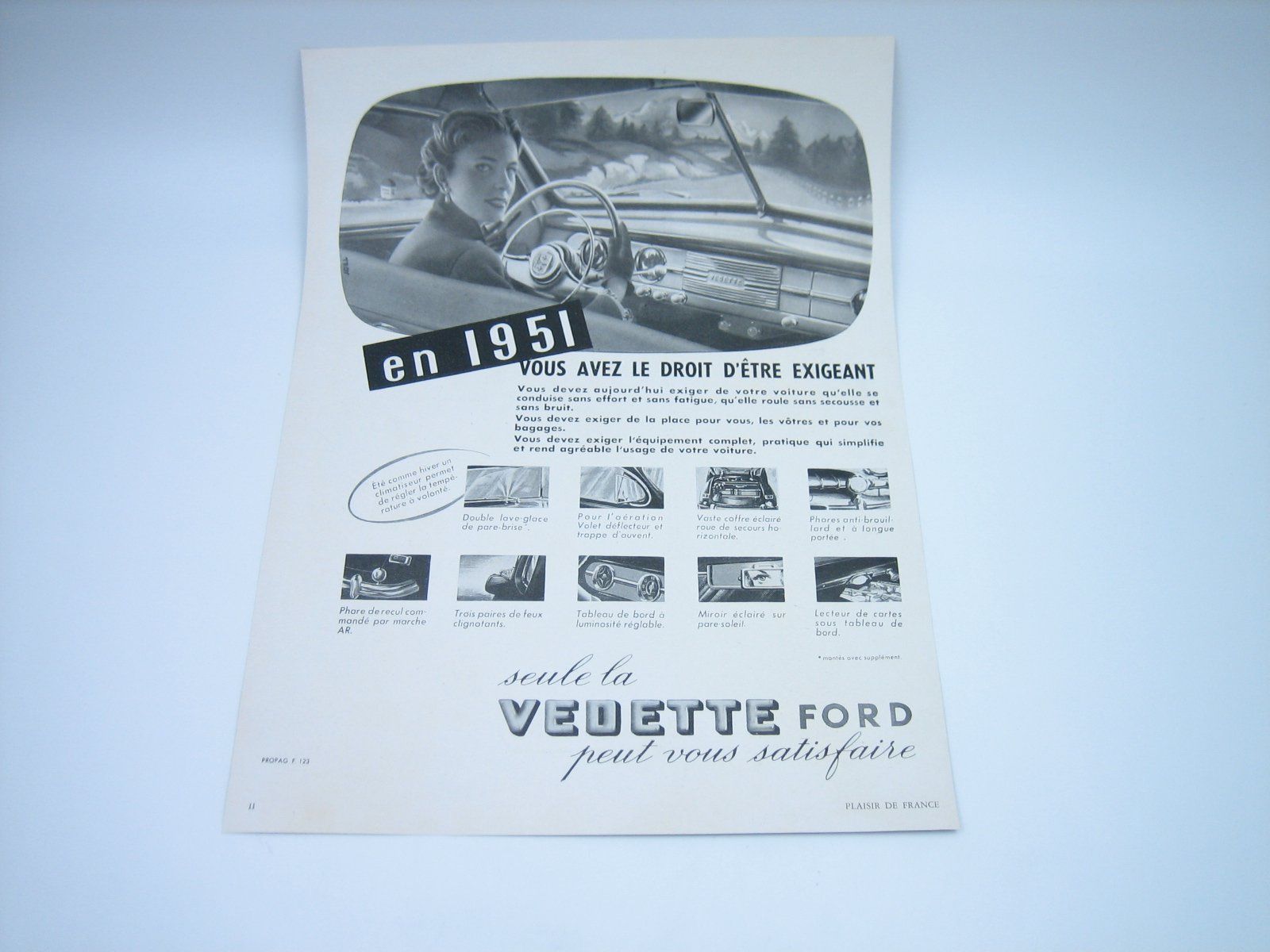 Foto & Immagini: Ford Vedette 1951 altes Werbeblatt – Usato da Zürich venduto da Tomi118 3