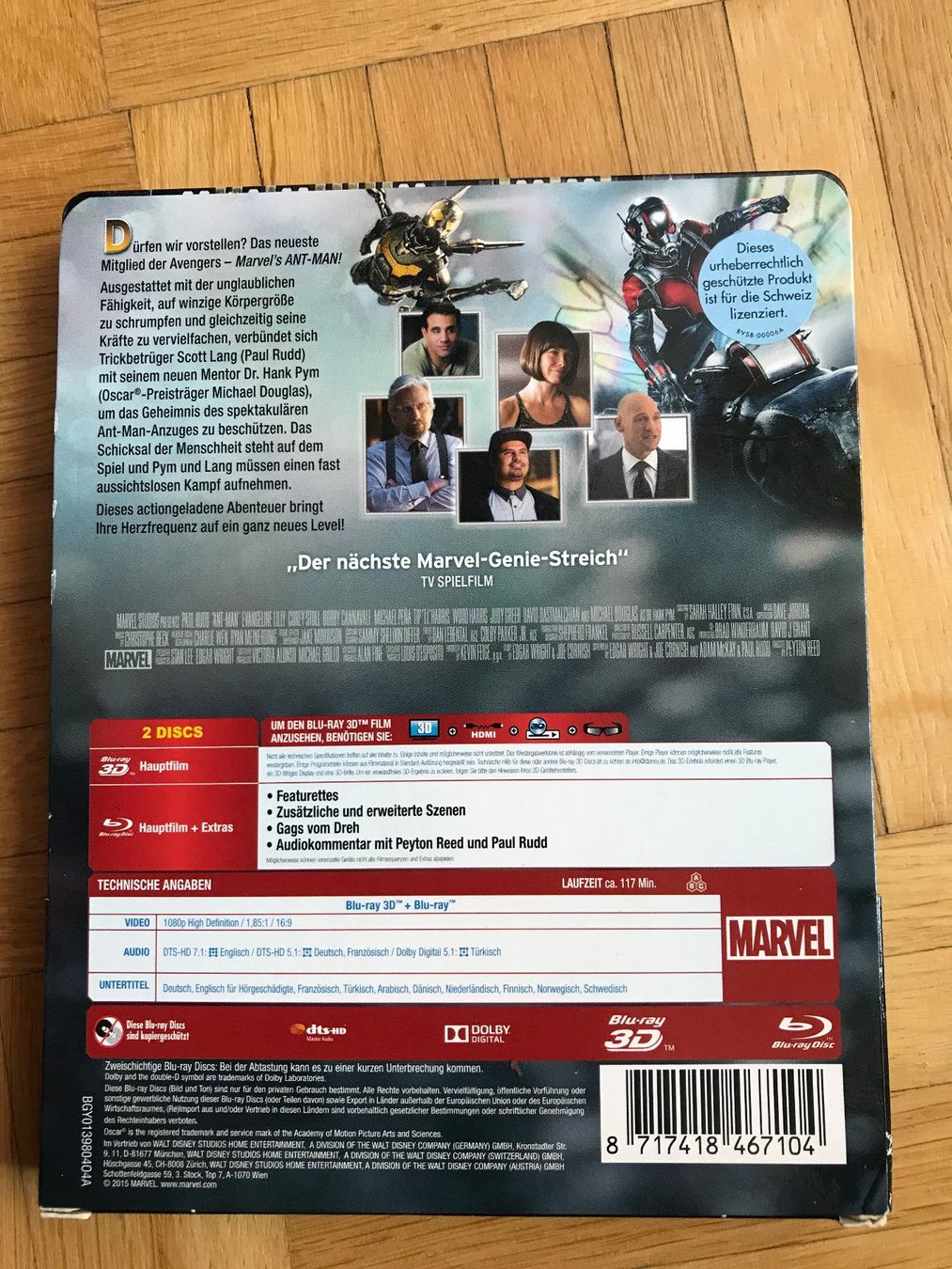Alle DVDs: Ant-Man - Steelbook - Blu-ray + Blu-ray 3D – Gebraucht aus Zürich von Malcom 3