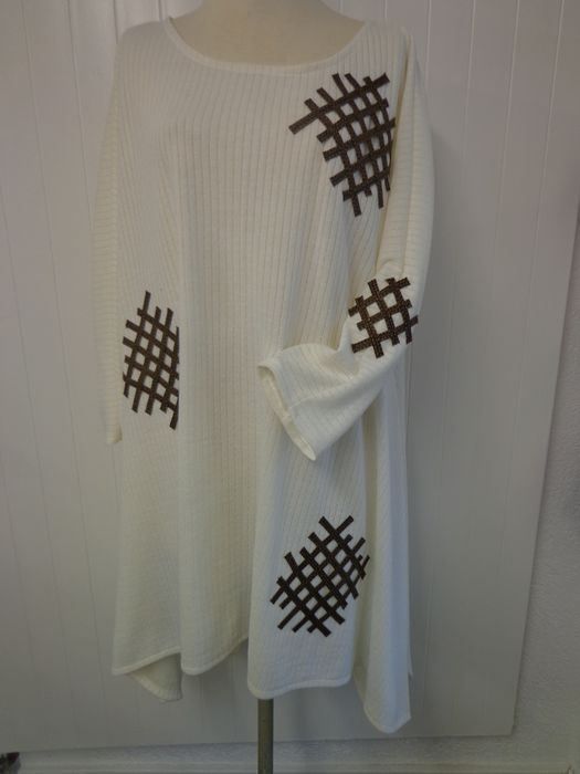 Tuniche: Robe / Tunique jersey crème UNIQUE 48-52 – Nuovo e nell'imballaggio originale da St-Imier venduto da goodber 2
