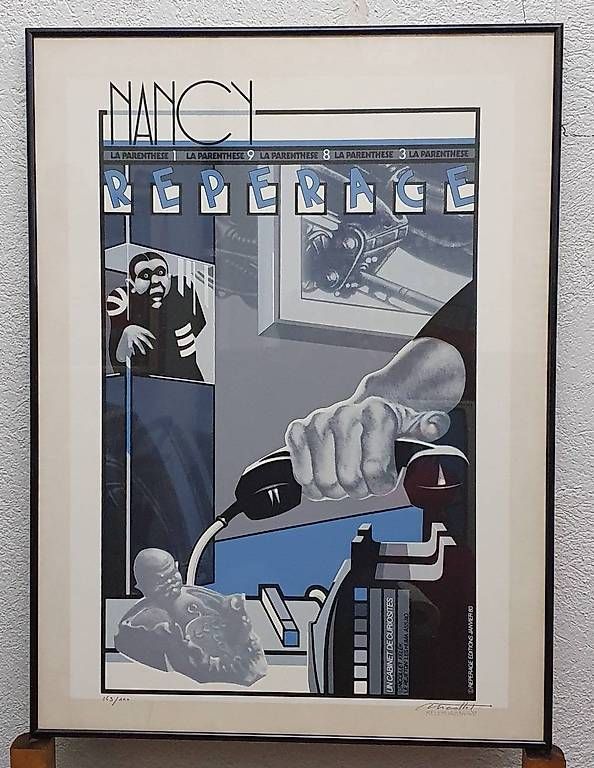 Poster & Bilder: Affiche Nancy Repérage sérigraphie signée encadrée – Neu (gemäss Beschreibung) aus panex von Funkycoucou