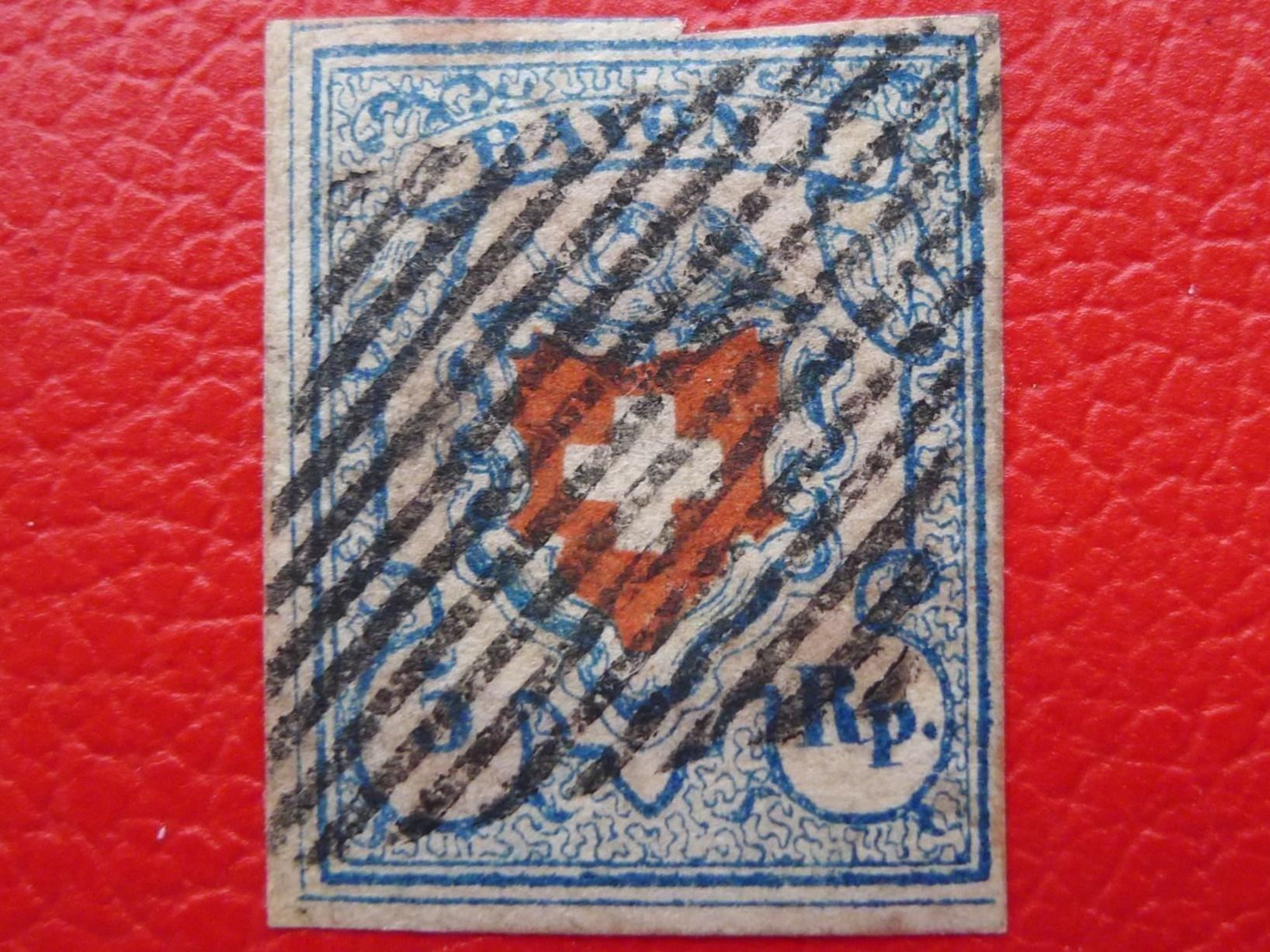 Alle Briefmarken: 17II, T.33 B1-LU, Bogenecke, Kat: 650.-+ mit Befund – Gebraucht aus Sursee von Luzernerraute