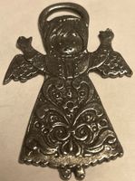 Christbaumschmuck Engel mit Heiligenschein  Zinn roh