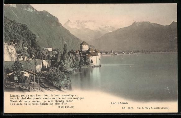 Cartes postales: AK Lac Léman, Vue panoramique – D'occasion à Berlin par bartko-reher
