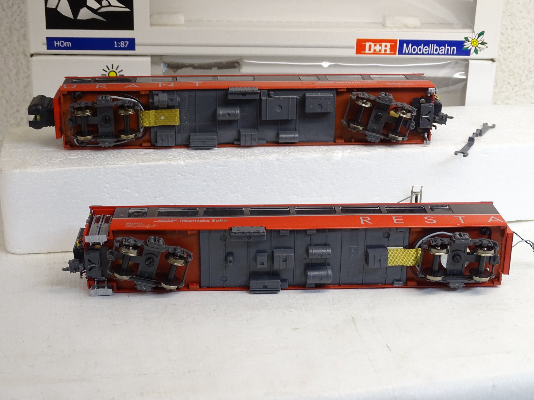 D&R 23817 Doppelspeisewagen RhB WR3816/3817, H0m,OVP (Gebraucht