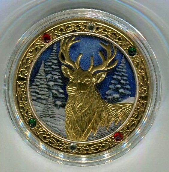 Medaglie: Farbmedaille "Weihnachtsmann". – Nuovo e nell'imballaggio originale da Basel venduto da Butsch5 1