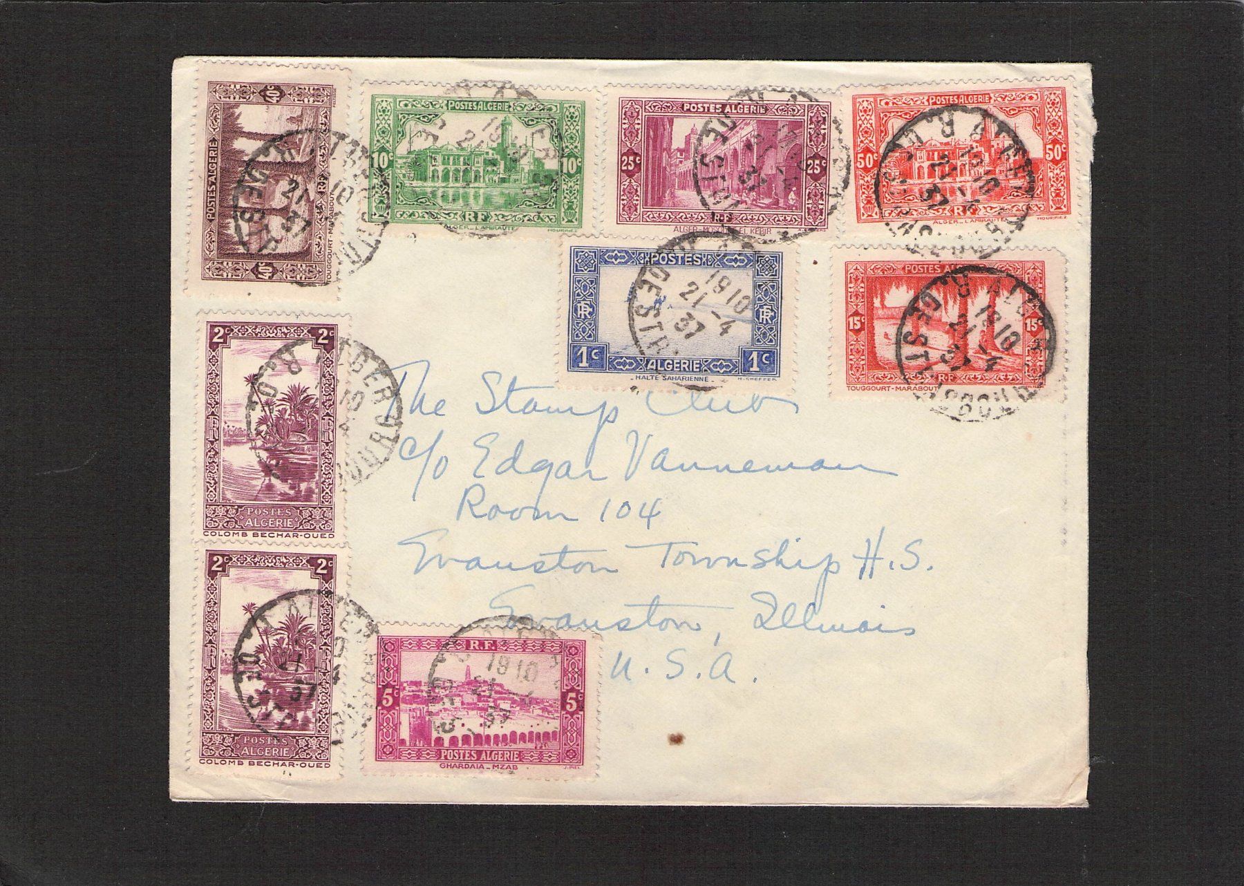 Tutti i francobolli: Algerien - USA , 21.4.1937 – Usato da Reichenburg venduto da Pipo-67