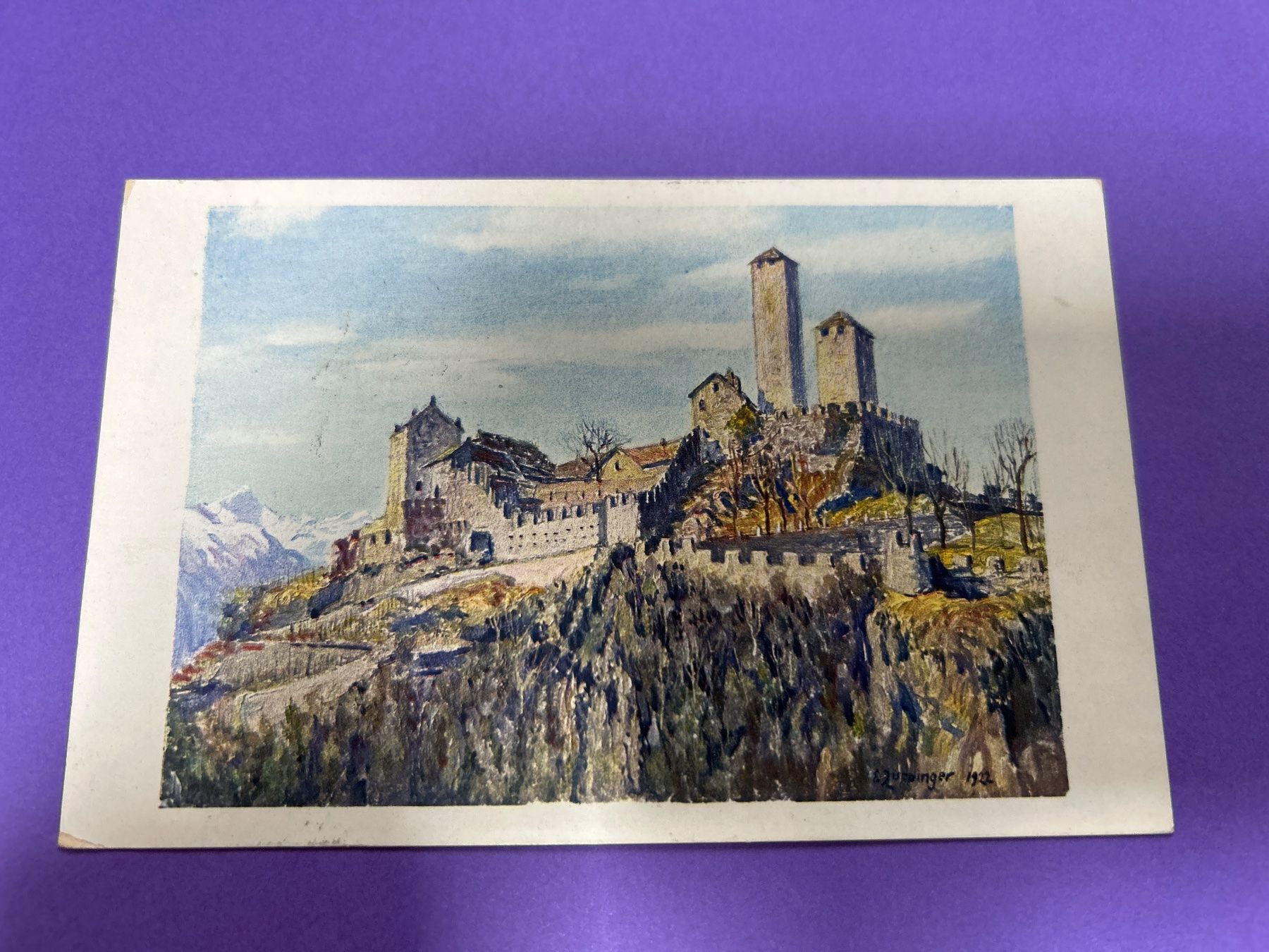 Cartoline postali: Bellinzona Castello d'Uri, 18.7.1931 – Usato da Hefenhofen venduto da Bierinder