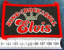 ELVIS KKING of ROCK & ROLL PATCH AUFNÄHER KLEIN OHNE LEIM