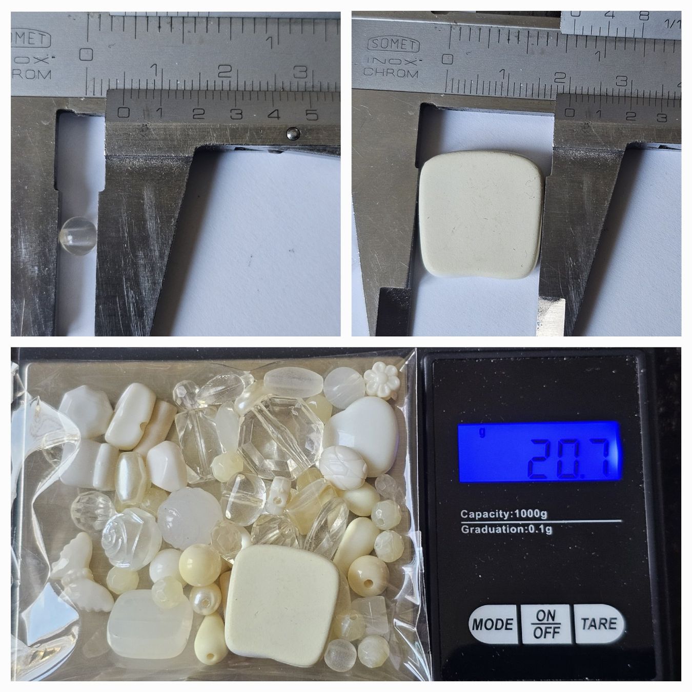 Perle (finte): 20g Acryl zwischen Elemente Kugeln Kette Basteln Perlen – Nuovo (secondo la descrizione) da Riedt b. Erlen venduto da Gottestraene 8