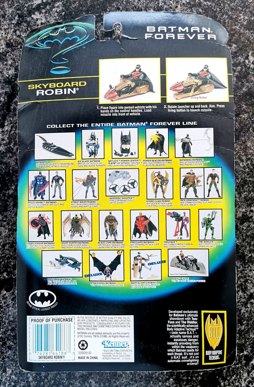 Statuette: Robin Skyboard 1995 Action Figur Batman Forever Vintage – Nuovo e nell'imballaggio originale da Rorschach venduto da Actionvintage789 1