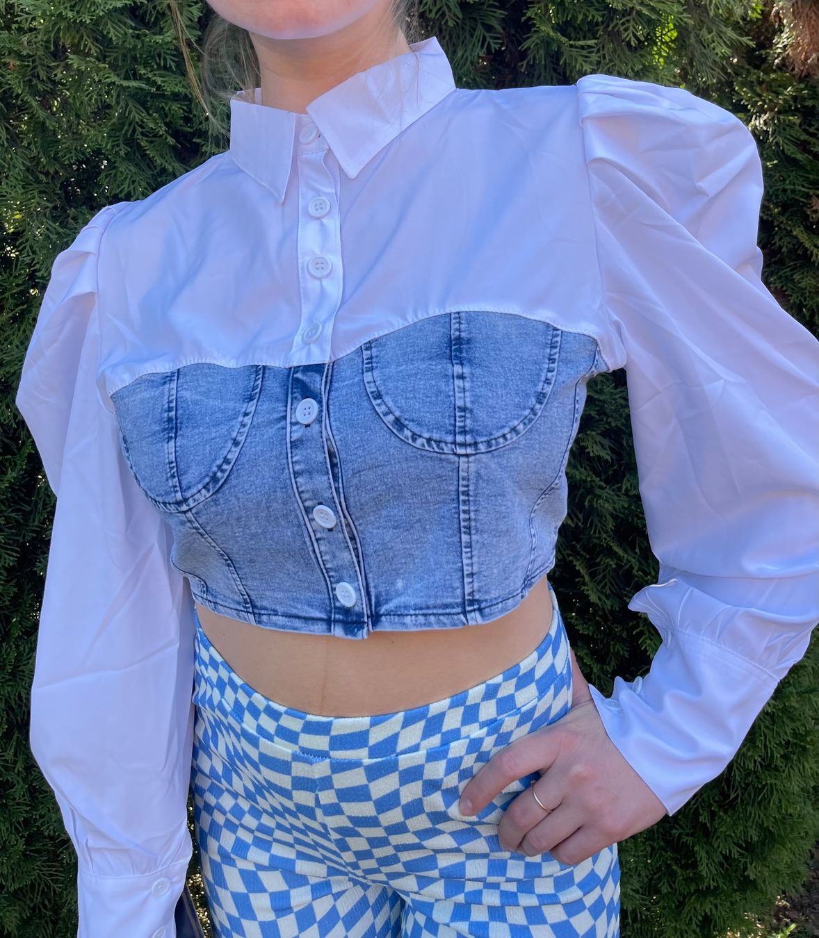Camicette: Camicetta con jeans top-particolare M/L-nuova – Nuovo e nell'imballaggio originale da Gordevio venduto da LanaZimm 3