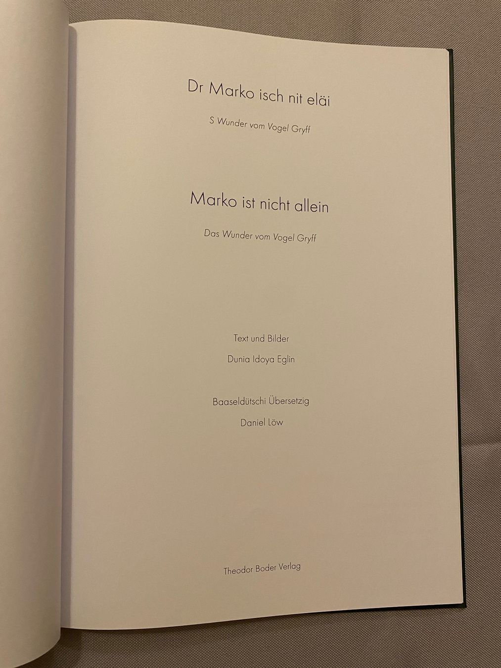 Libri: Dr Marko isch nit elai Bilderbuch Vogel Gryff Basel Dütsch – Usato da Basel venduto da him_5r5n 1