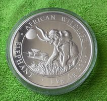 1 Kg Somalia Elefant Silbermünze 2016