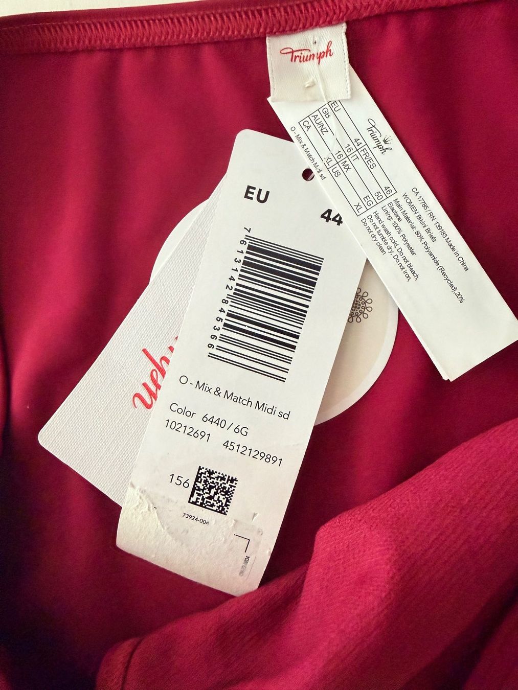 Triumph Badekleider & Bikinis: TRIUMPH, Bikini MIX & MATCH, Grösse 44B/44, Farbe Rot – Neu und originalverpackt aus Rudolfstetten von gst_g7xl 5