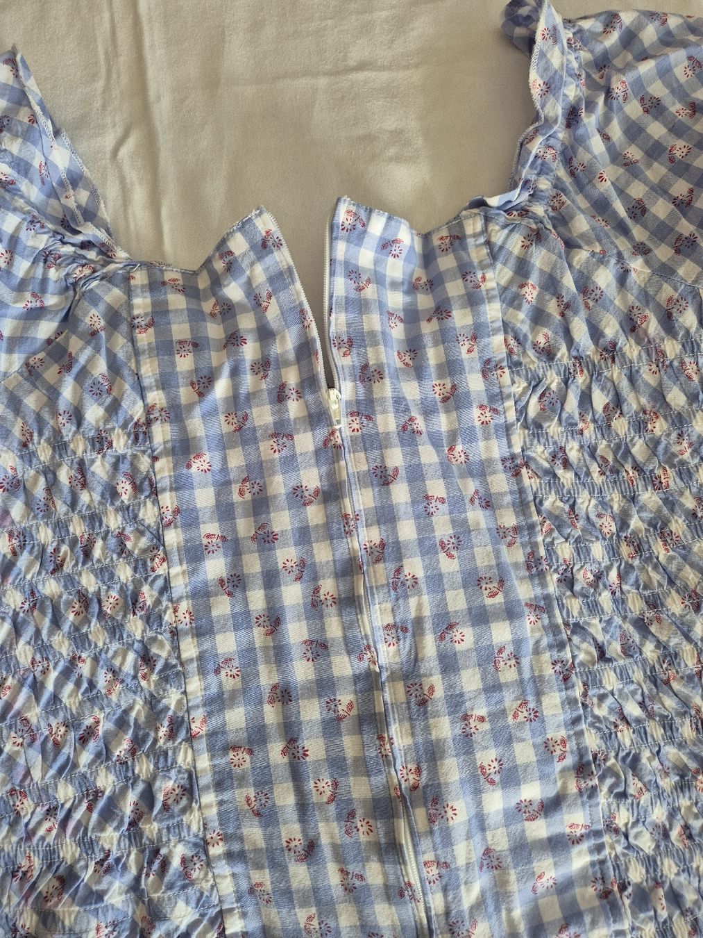 Camicette: Alpenfeeling Trachtenbluse, hellblau-weiss kariert, Gr. 44 – Nuovo (secondo la descrizione) da Luzern venduto da michschm7 2