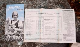 40er/50er Jahre Faltprospekt Klosters – Sommer