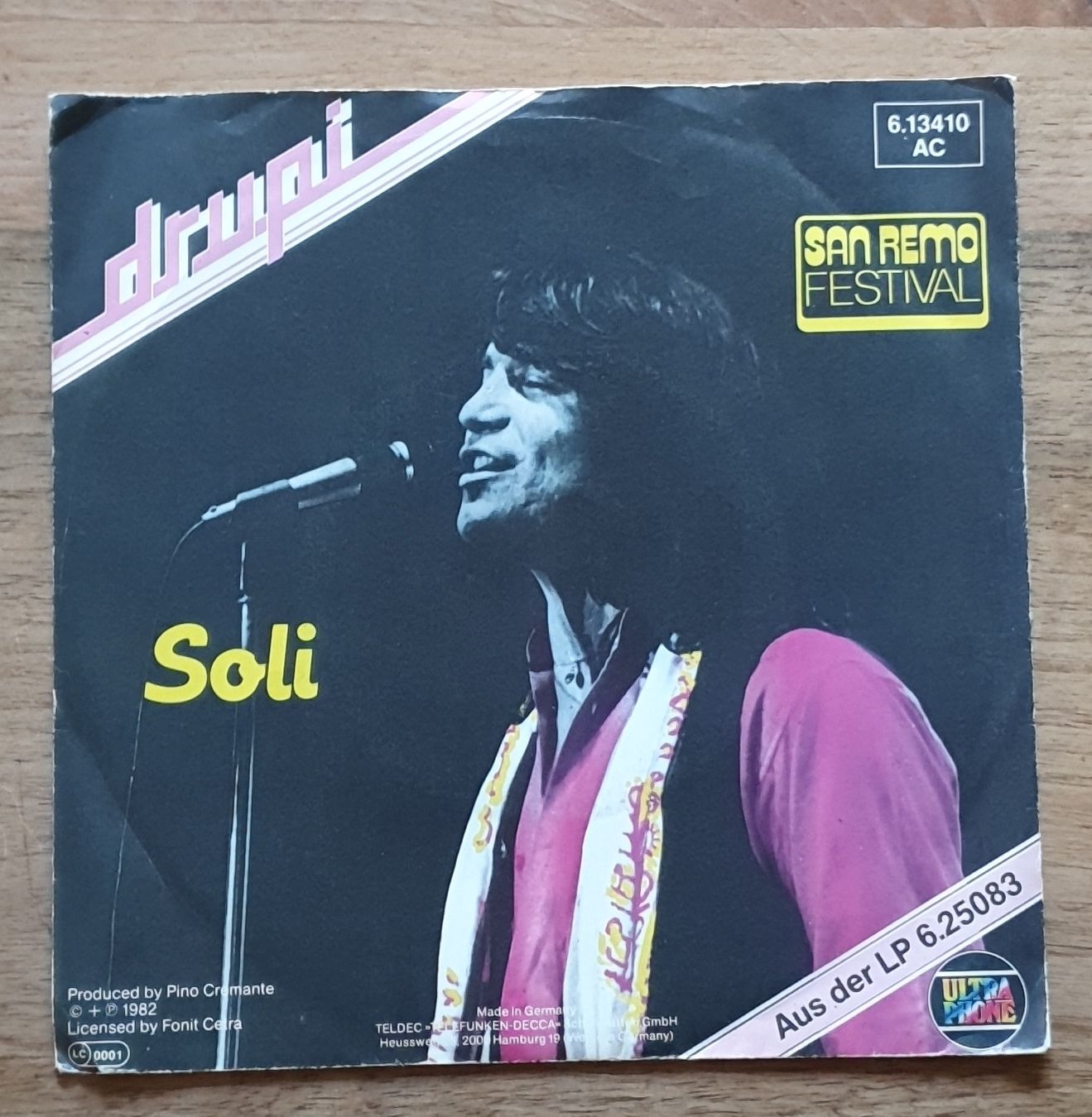 Dischi in vinile: Single "Soli" Drupi 7-Zoll 1982 – Usato da Sirnach venduto da dimitri1963