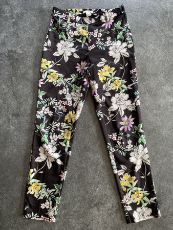 Blumenhose Casual H&M wie Nile Gr.36 schwarz-bunt Sommer