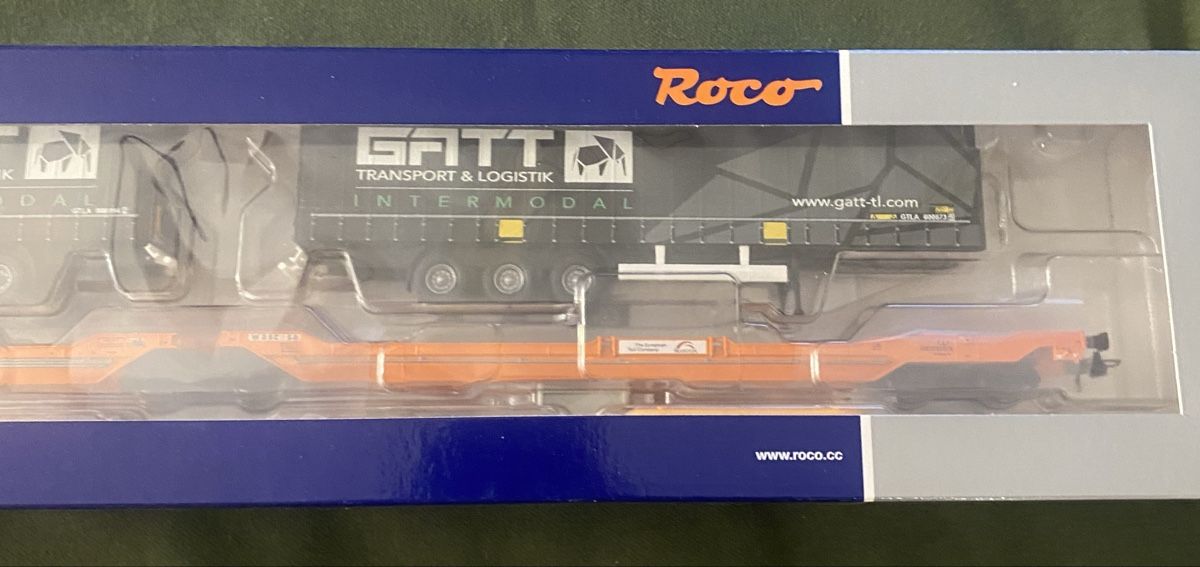 Roco Trains électriques: Roco Doppeltaschenwagen – Neuf avec emballage d'origine à Alpnach Dorf par cam_6lp5 2