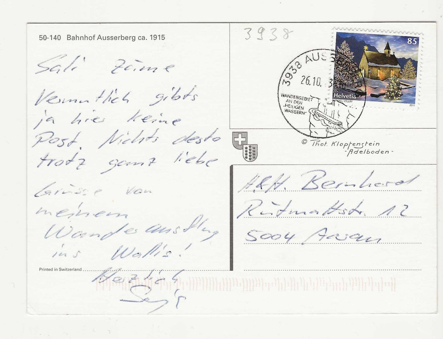 Cartoline postali: BAHNHOF  AUSSERBERG – Usato da Küttigen venduto da rolypo 1