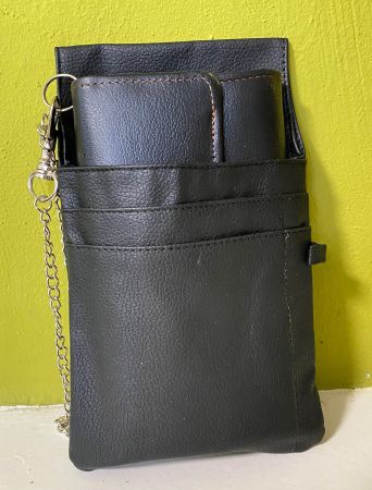 Kellner Portmonee mit Tasche Leder. Neu