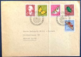 1957 Pro Juventute Satzbrief Tag der Briefmarke Basel