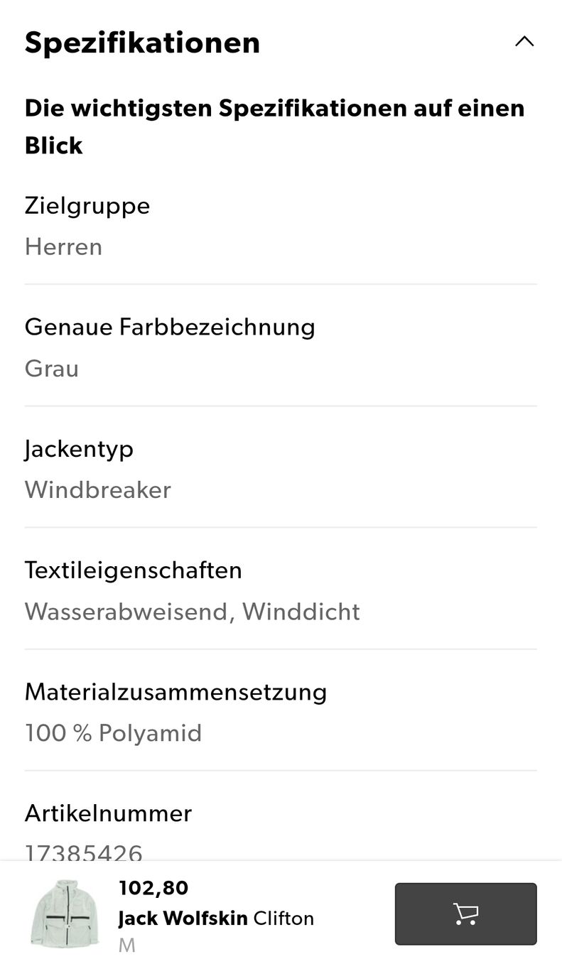 Jack Wolfskin Jacken: Jack Wolfskin Clifton Jacke M – Neu und originalverpackt aus Luzern von cryptonic79 4
