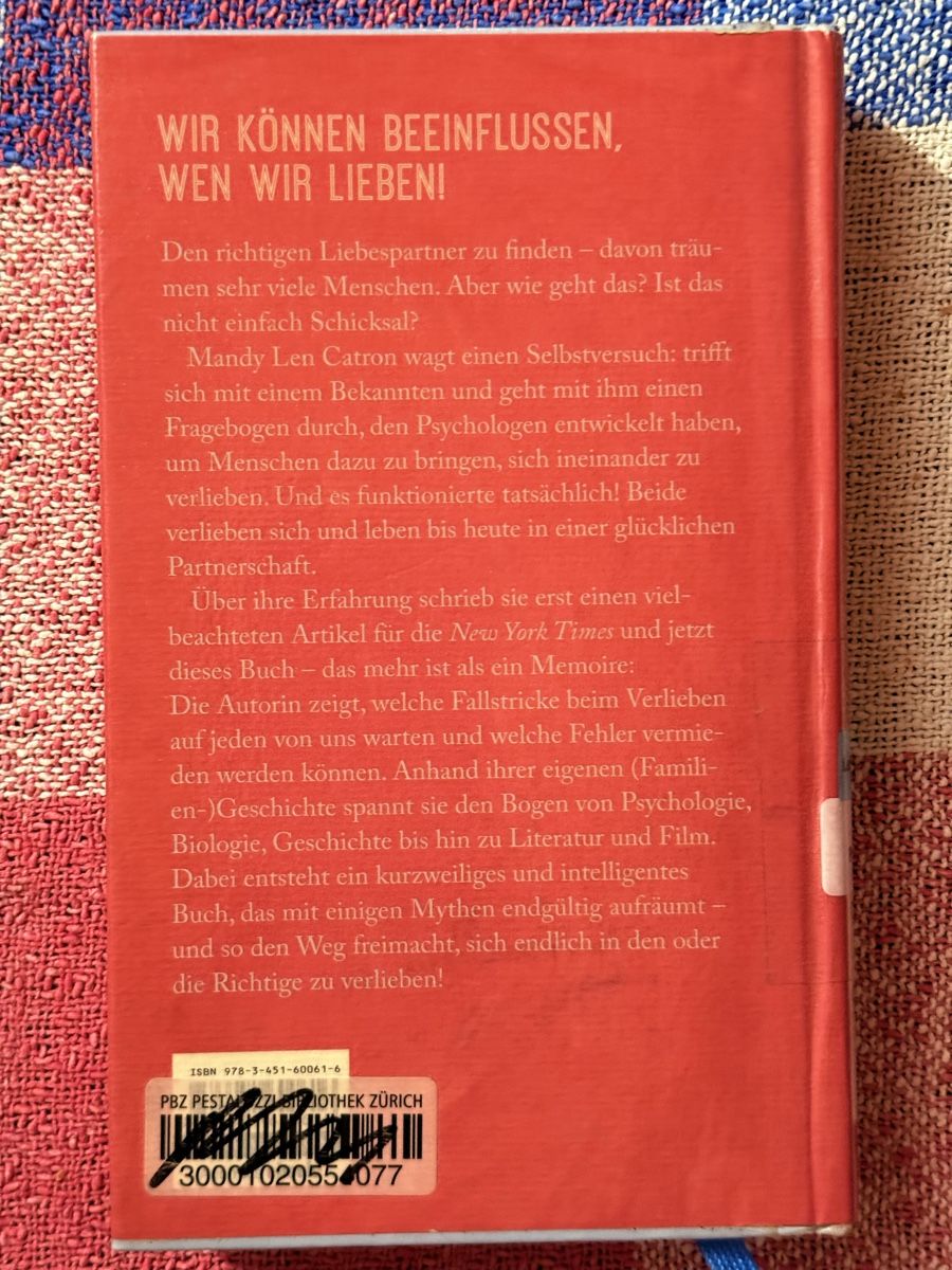 Libri: Buch "Verliebe dich, in wen Du willst" Mandy Catron – Usato da Zuerich venduto da SonderArt-Wertgut 2