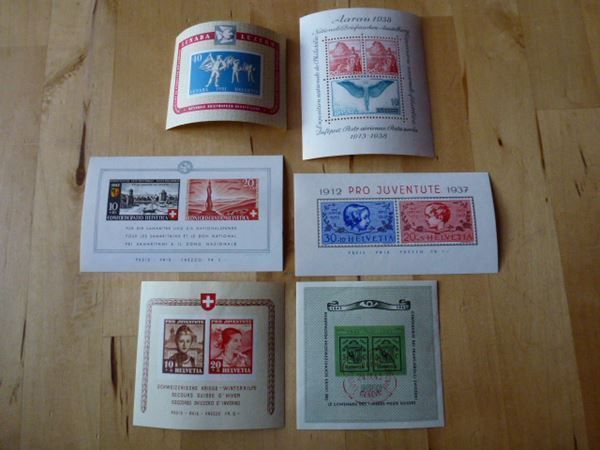 Alle Briefmarken: Lot ++ 6 Blocks ab 1937-1951 – Gebraucht aus Walkringen von Casablanca777