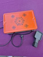 Racletteofen Maxvit orange mit 4 Pfännchen Vintage Flaire
