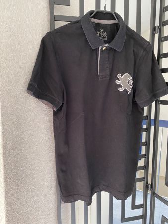 Poloshirt schwarz Gr.M mit Leu vorne